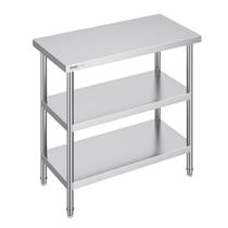 Mesa de preparação de alimentos VEVOR em aço inoxidável 45x90x86cm com prateleira Mesa de preparação de alimentos VEVOR em aço inoxidável 45x90x86cm com prateleira