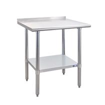 Mesa de preparação Profeeshaw em aço inoxidável 30x60cm com Backsplash