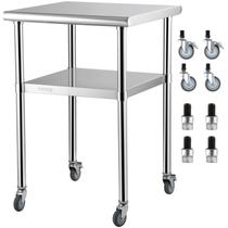 Mesa de preparação VEVOR em aço inoxidável 60x60x85cm Capacidade 272kg Mesa de preparação VEVOR em aço inoxidável 60x60x85cm Capacidade 272kg