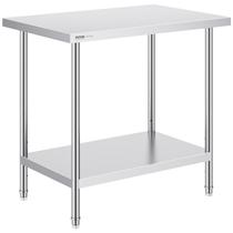 Mesa de preparação VEVOR em aço inoxidável 60x90x86cm Capacidade de 340kg