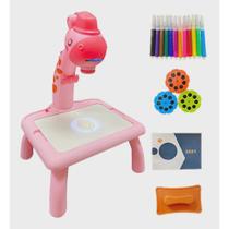 Mesa De Projetor Infantil Aprendendo Pintura Girafa Rosa - toys