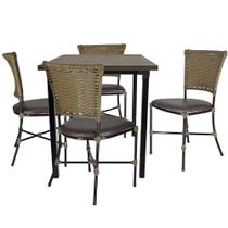 Mesa De Quatro Cadeira Gramado Pequi Jogo De Jardim
