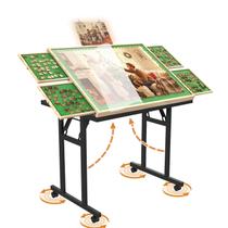 Mesa de Quebra-Cabeça Dobrável Doerpuz com Gavetas, Rodas e Altura Ajustável Mesa de Quebra-Cabeça Dobrável Doerpuz com Gavetas, Rodas e Altura Ajustável