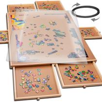 Mesa de Quebra-Cabeça Giratória PLAYVIBE - 1500 Peças