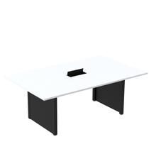 Mesa de Reunião 2000x1200 MRCPB2012PP Branco/Preto