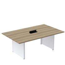 Mesa de Reunião 2000x1200 MRCPB2012PP Marrom/Noce Marromle/Branco Mesa de Reunião 2000x1200 MRCPB2012PP Marrom/Noce Marromle/Branco