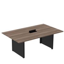 Mesa de Reunião 2000x1200 MRCPB2012PP Marrom/Walnut/Preto Mesa de Reunião 2000x1200 MRCPB2012PP Marrom/Walnut/Preto