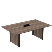 Mesa de Reunião 2000x1200 MRCPB2012PP Marrom/Walnut/Preto Mesa de Reunião 2000x1200 MRCPB2012PP Marrom/Walnut/Preto