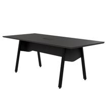 Mesa de Reunião 200cm para 8 Pessoas com Caixa de Tomadas Industrial Executive Preto Mesa de Reunião 200cm para 8 Pessoas com Caixa de Tomadas Industrial Executive Preto