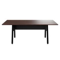 Mesa de Reunião 200cm para 8 Pessoas com Tampo Chanfrado Industrial Executive