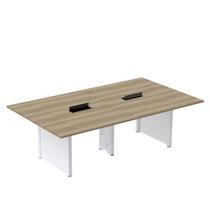 Mesa de Reunião 2400x1400 Mrcpb2414pp Noce Naturalle/Branco