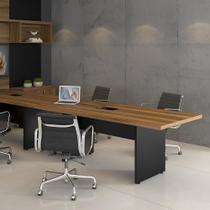 Mesa de Reunião 3,20m x 1,20m Corporativa c/ 2 Caixas de Tomada - F5 Office G