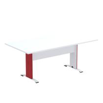 Mesa De Reunião Aretto Pandin 1,60 M Branco e Vermelho