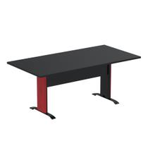 Mesa De Reunião Aretto Pandin 1,60 M Preto e Vermelho