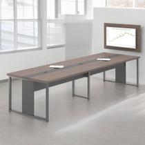 Mesa de Reunião com Painel de TV 40" Houston Freijó Preto