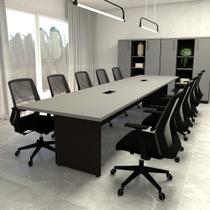 Mesa de Reunião CS Pre 3,80m x 1,10m 2 Caixas de Tomadas F5 - F5 Office G