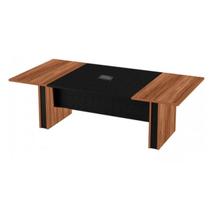 Mesa de Reunião Diretoria 2,40X1,20m WORKSTART NOGAL SEVILHA/PRETO