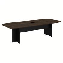 Mesa de Reunião Diretoria ABAULADA - 2,40x1,20m - WORKSTART - MARSALA/PRETO - 21015