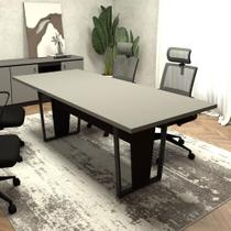 Mesa de Reunião Escritório Pés Metal CS Pre 200cm F5 Office