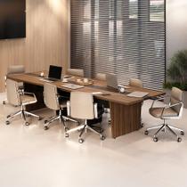 Mesa de Reunião Extensível Rune Nogal e Preta