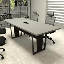 Mesa de Reunião Pés Metal 2m CS Pre Caixa de Tomadas F5 Mesa de Reunião Pés Metal 2m CS Pre Caixa de Tomadas F5