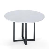 Mesa de Reunião Redonda Tubular P25 Pandin 1,10 M Cinza e Grafito Mesa de Reunião Redonda Tubular P25 Pandin 1,10 M Cinza e Grafito