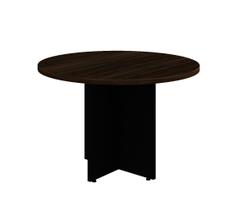 Mesa de Reunião Redonda WORKSTART -1,10x1,10x0,73m - MARSALA / PRETO - 51011