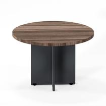 Mesa De Reunião Rendonda PE 40 Pandin 1,10 M Walnut e Grafito