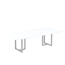 Mesa de Reunião Retangular 200x90cm MR2000P25TUB Branco/Cinza Mesa de Reunião Retangular 200x90cm MR2000P25TUB Branco/Cinza