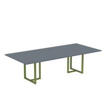 Mesa de Reunião Retangular 200x90cm MR2000P25TUB Cinza/Grafito/Verde Miró Mesa de Reunião Retangular 200x90cm MR2000P25TUB Cinza/Grafito/Verde Miró