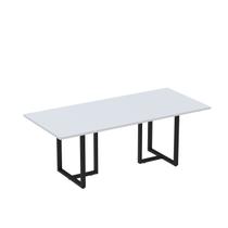 Mesa de Reunião Retangular 200x90cm MR2000P25TUB Cinza/Preto Mesa de Reunião Retangular 200x90cm MR2000P25TUB Cinza/Preto