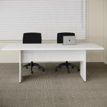 Mesa de Reunião Retangular 6 Lugares Pé Painel 200x90cm Yescasa Mesa de Reunião Retangular 6 Lugares Pé Painel 200x90cm Yescasa