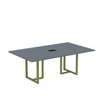 Mesa de Reunião Retangular com Power Box 200x90cm Mr2000p25tub