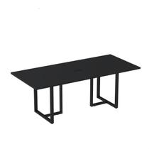 Mesa de Reunião Retangular com Power Box 200x90cm MR2000P25TUB Preto Mesa de Reunião Retangular com Power Box 200x90cm MR2000P25TUB Preto