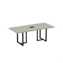 Mesa de Reunião Retangular com Power Box 200x90cm MR2000PE40 Bege/Nogueira Casablanca/Preto Mesa de Reunião Retangular com Power Box 200x90cm MR2000PE40 Bege/Nogueira Casablanca/Preto