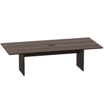 Mesa de Reunião Retangular com Power Box Pé Painel P25 Pandin 2,6 M Walnut
