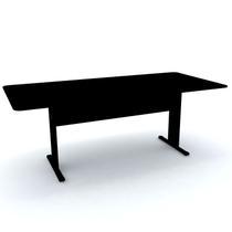 Mesa de reunião retangular pandin maxxi - preto