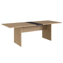 Mesa de Reunião Retangular Para Escritório Macadamia e Preto M.Com