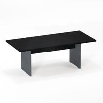 Mesa de Reuniao Retangular Pe Painel P25 Pandin Preto e Grafito 2.6 M