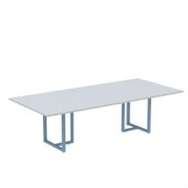 Mesa de Reunião Retangular Tubular P25 Pandin 2,0 M Cinza e Azul Dali Mesa de Reunião Retangular Tubular P25 Pandin 2,0 M Cinza e Azul Dali