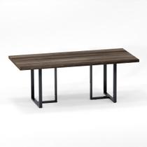 Mesa de Reunião Retangular Tubular P25 Pandin 2,0 M Walnut e Grafito