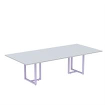 Mesa de Reunião Retangular Tubular P25 Pandin 2,6 M Cinza e Lilas