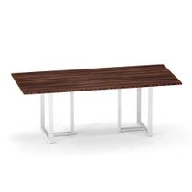 Mesa de Reunião Retangular Tubular P25 Pandin 2,6 M Escarlate e Cinza