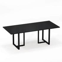 Mesa de Reunião Retangular Tubular P25 Pandin 2,6 M Preto