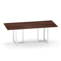 Mesa de Reuniao Retangular Tubular P25 Pandin Escarlate e Cinza 2.00 M