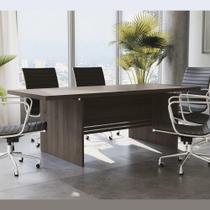 Mesa de Reuniões Para Escritório em MDP 220 cm Retangular Home Office Kappesberg Madeira Carvalho