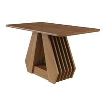 Mesa de Sala Jantar Agata c/ Tampo Madeirado 130x80cm Cinamomo - Cimol Mesa de Sala Jantar Agata c/ Tampo Madeirado 130x80cm Cinamomo - Cimol