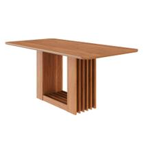 Mesa De Sala Jantar Ariela + Tampo em MDF 180cm Bordas Arredondadas Cinamomo
