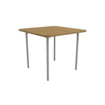Mesa de Sala Jantar Elba M057 + Tampo Madeirado F090 90x90cm Níquel - Kappesberg Mesa de Sala Jantar Elba M057 + Tampo Madeirado F090 90x90cm Níquel - Kappesberg