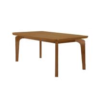 Mesa de Sala Jantar Londrina c/ Tampo Madeirado c/ Canto Curvo 180X90cm Naturale/Naturale - Rufato Mesa de Sala Jantar Londrina c/ Tampo Madeirado c/ Canto Curvo 180X90cm Naturale/Naturale - Rufato